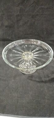 Glass Cake Stand with Lip To Secure a Dome 10 Inches Round Cake Stand